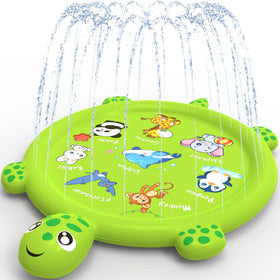 tmstorys Splash Pad Turtle design invites imaginative play and cooling water fun.
