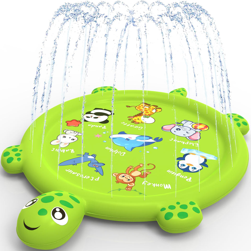 tmstorys Splash Pad Turtle design invites imaginative play and cooling water fun.