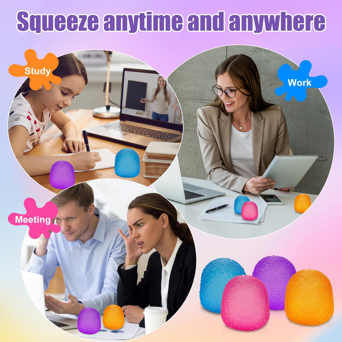 tngtswwcv stress ball purple cushions nerves during tests