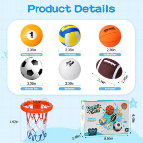 TNOIE light-up bath ball basketball glow promotes hand-eye coordination during bath.