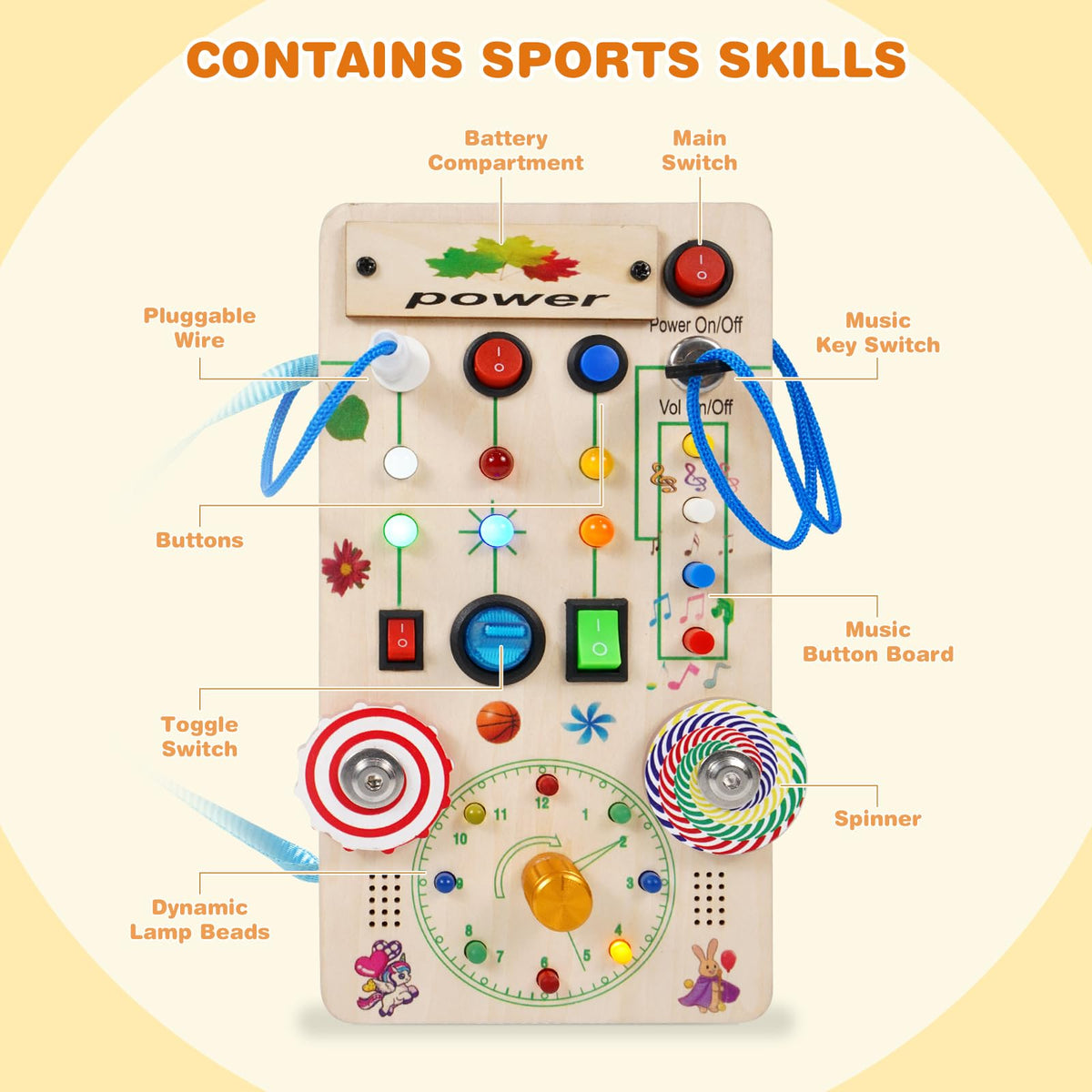 TNYI busy board spinning gears to develop coordination