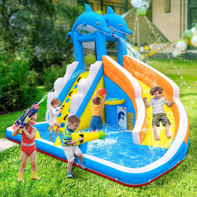 TOAOB water cannon splash pool action shot, highlighting splashy play moments.