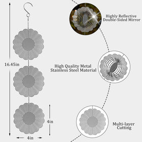 ToBeAce 360-degree swivel hooks enable flexible mounting for bird deterrents