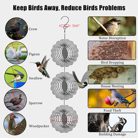 ToBeAce bird reflectors with pre-drilled holes for easy outdoor installation