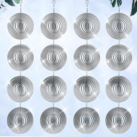 ToBeAce round mirror discs assembled reflecting sunlight to deter birds from windows and gutters.