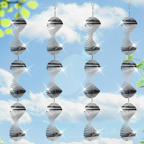 ToBeAce stainless steel bird deterrents wind spinners reflect sunlight to deter birds.