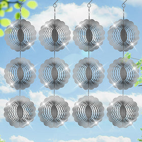 ToBeAce wind spinners reflect sunlight to deter birds in outdoor spaces