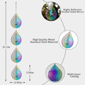 ToBeAce water droplet disc reflects sunbeams to repel pests.