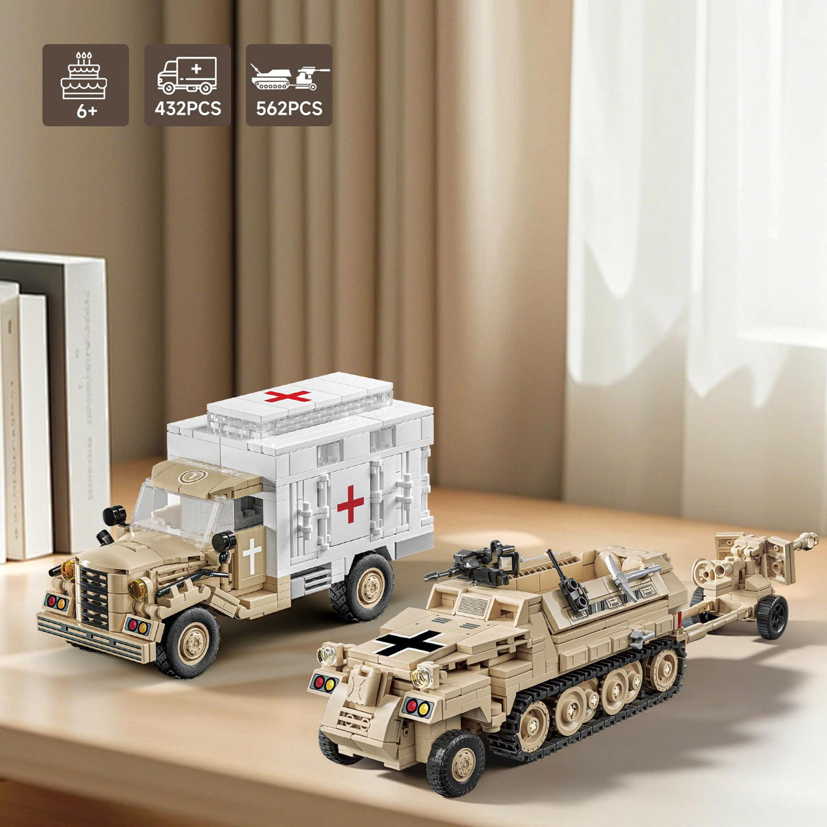 Tobocoy 994-piece kit, suitable for ages 8+, supports STEM and history learning.