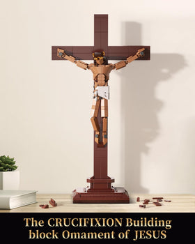Tobocoy crucifixion model assembly highlights detailed bricks and learning time