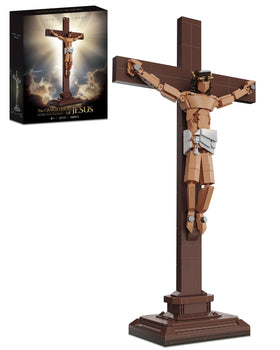 Tobocoy jesus crucifixion blocks scene for a reverent home display and study