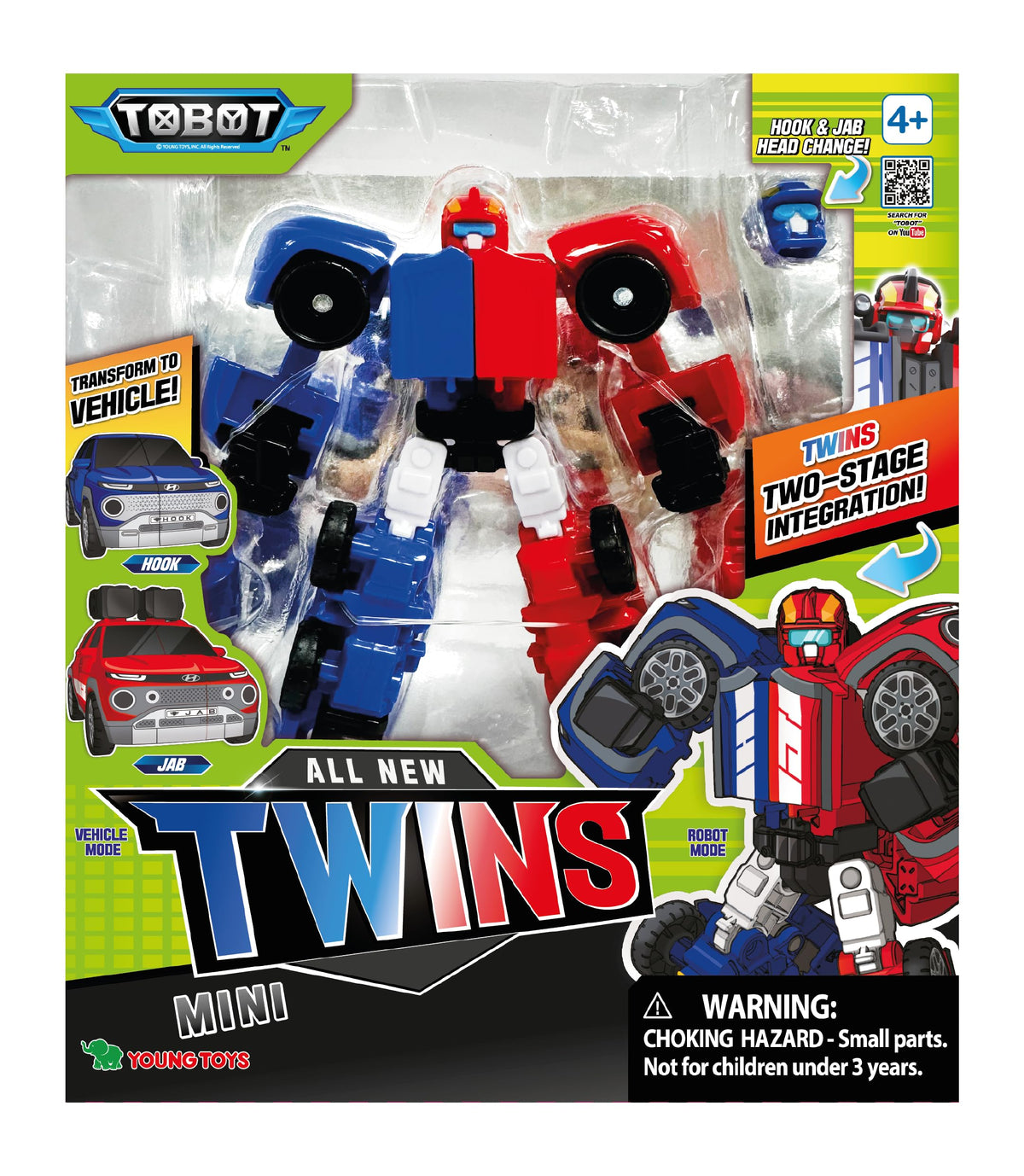 TOBOT Mini Twins gift idea for kids aged 4 and up.