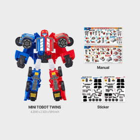 TOBOT Mini Twins in vehicle mode for action-filled play sessions.