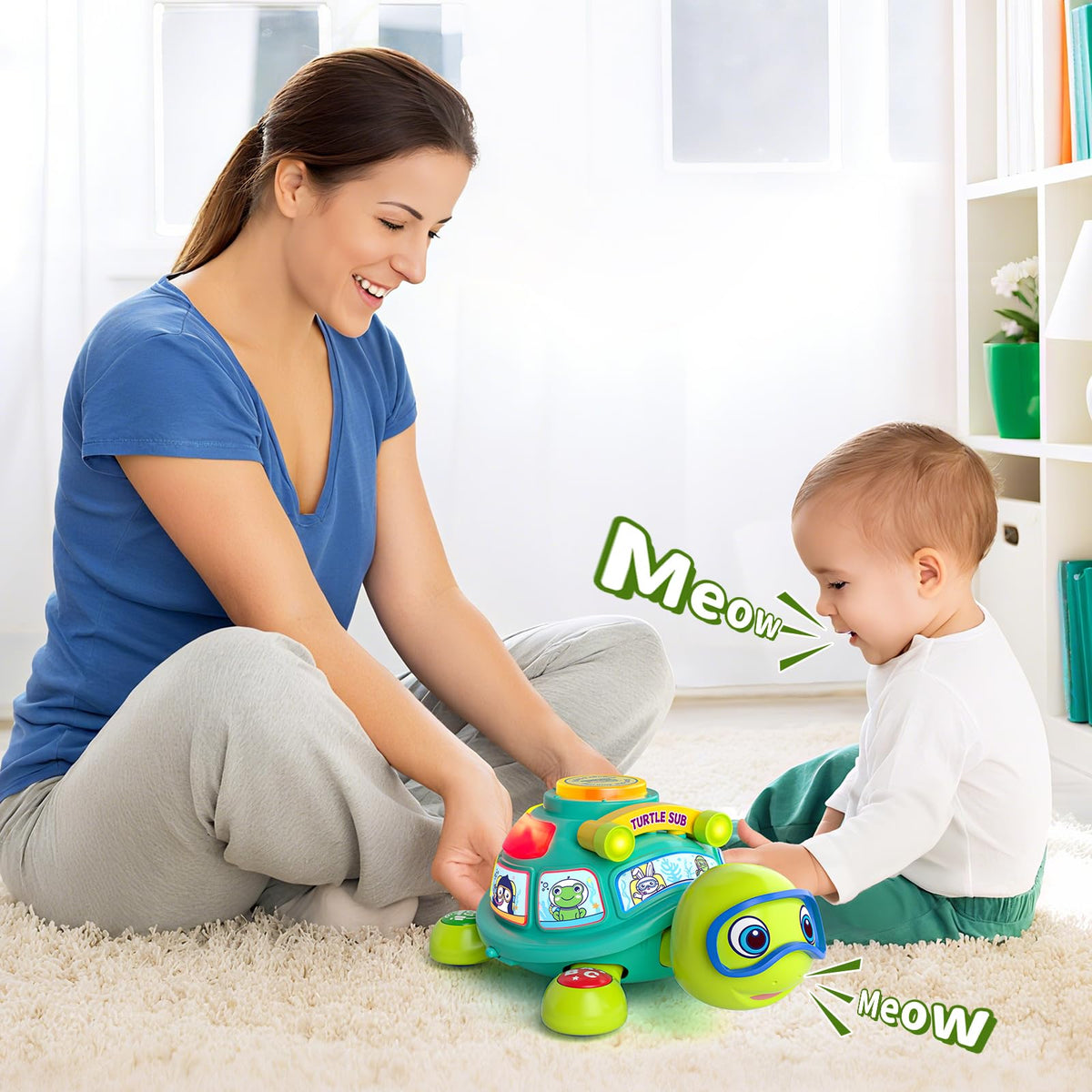 ToddlerCley Musical Turtle plays animal sounds for sensory exploration and listening skills.
