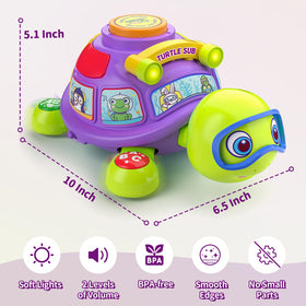 ToddlerCley musical turtle toy safe ABS BPA-free design for safe play
