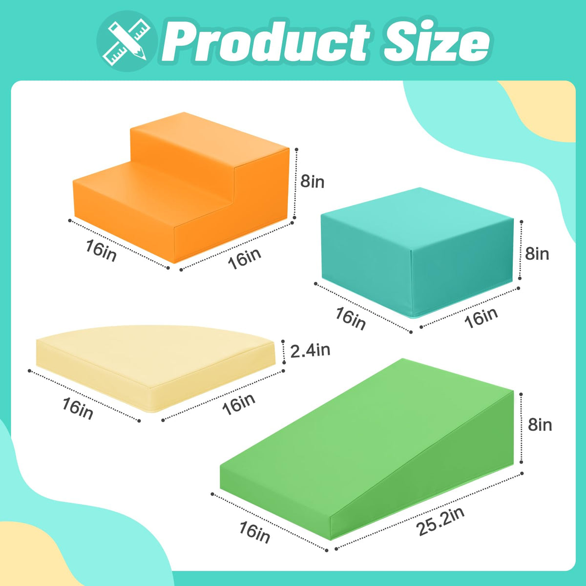 Todiby colorful foam blocks supporting color recognition and building