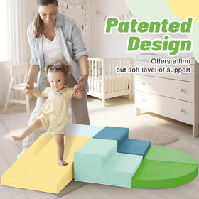 TODIBY half-moon-left soft foam climber aids climbing-friendly geometry for toddlers