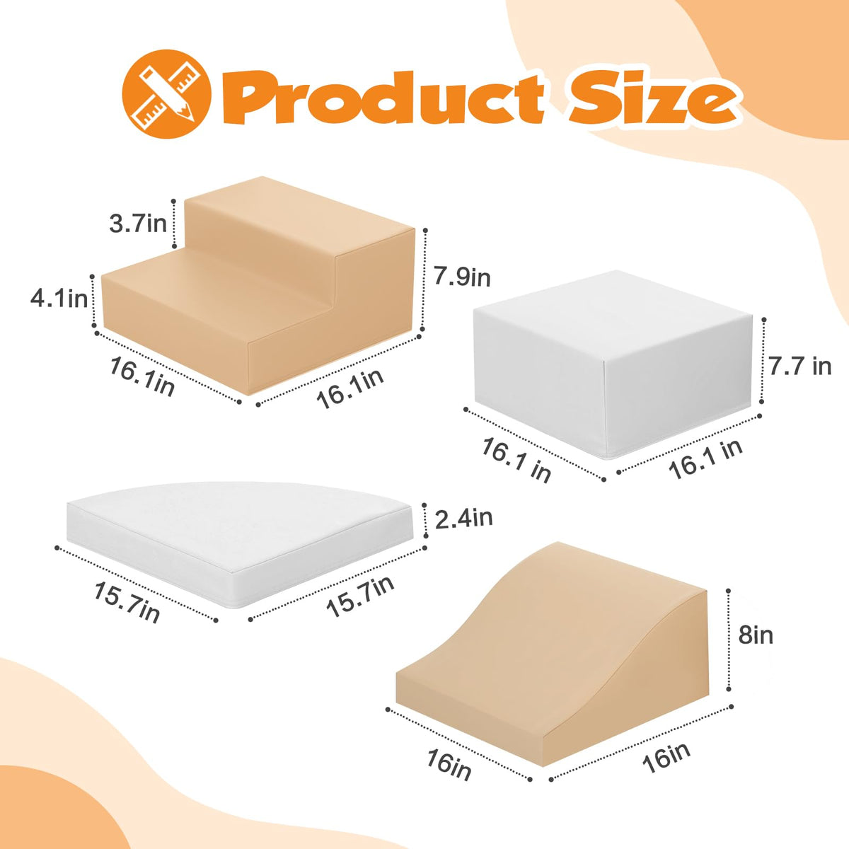 TODIBY soft foam blocks close-up emphasizing lightweight feel and repositioning.