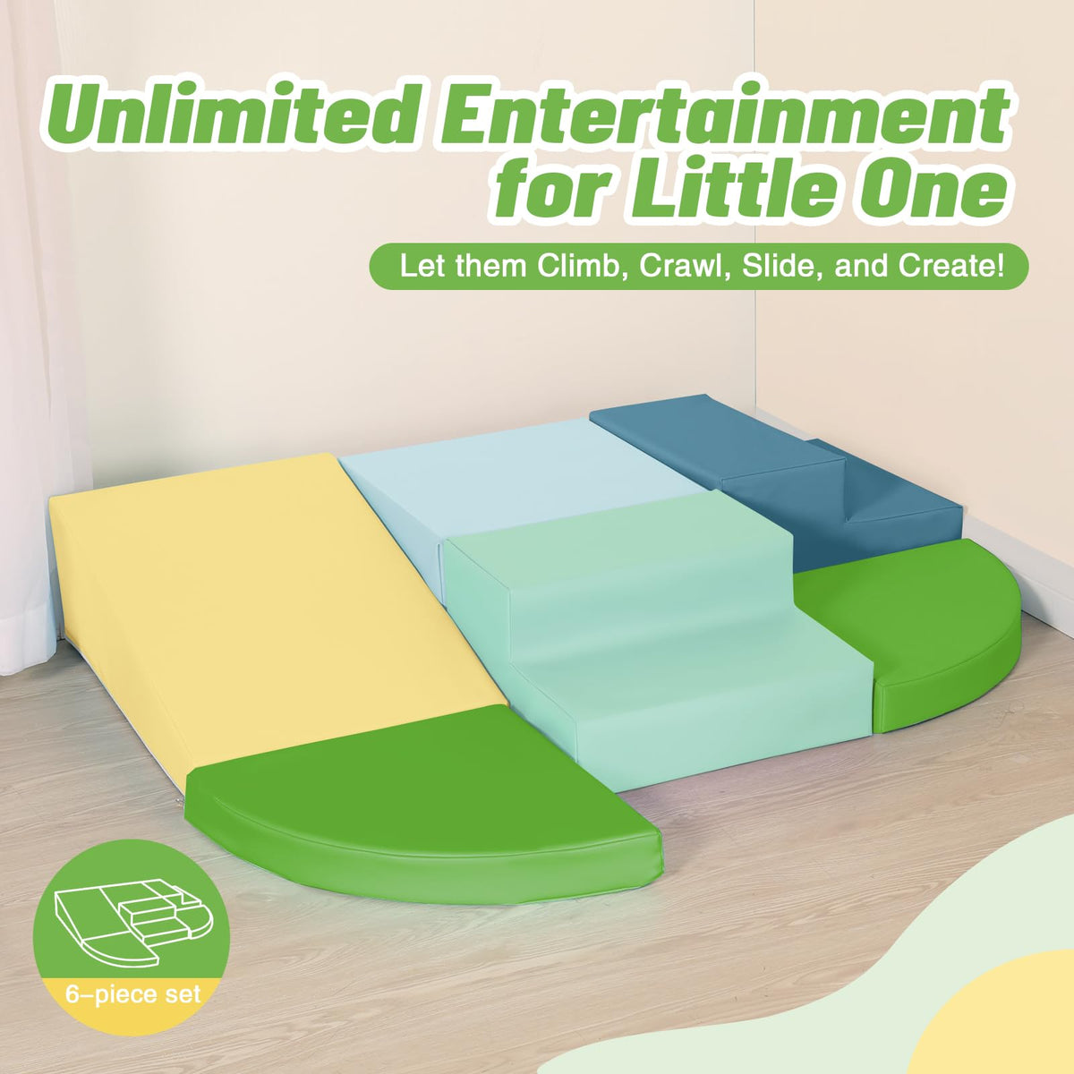 TODIBY soft PU leather climber surface is easy to wipe clean after play