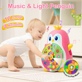 ToddlerCley penguin toy includes 10 songs and 4 melodies for rhythmic play.