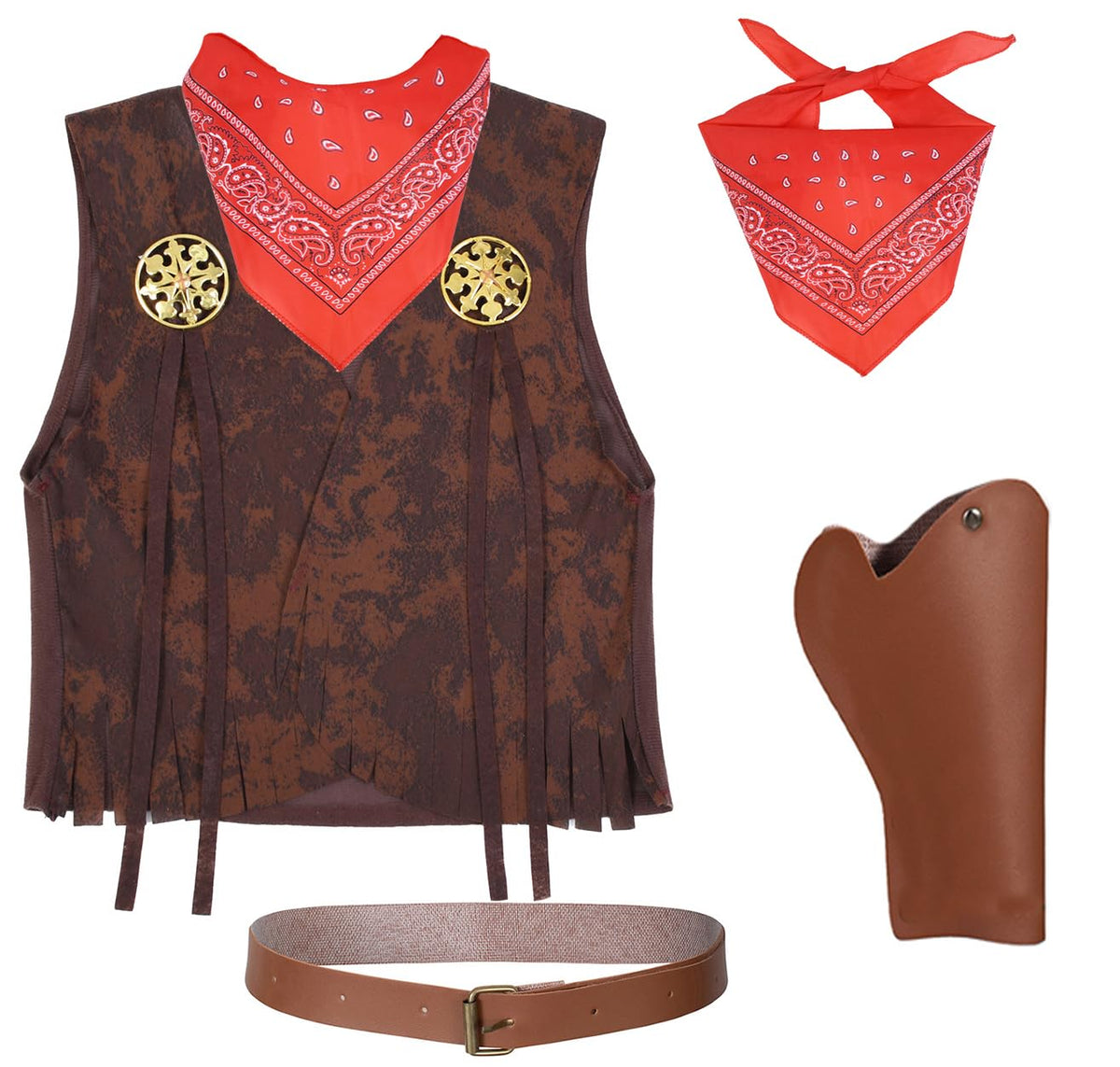 TOGROP cowboy costume bandanna, adds authentic Western flair to outfits.
