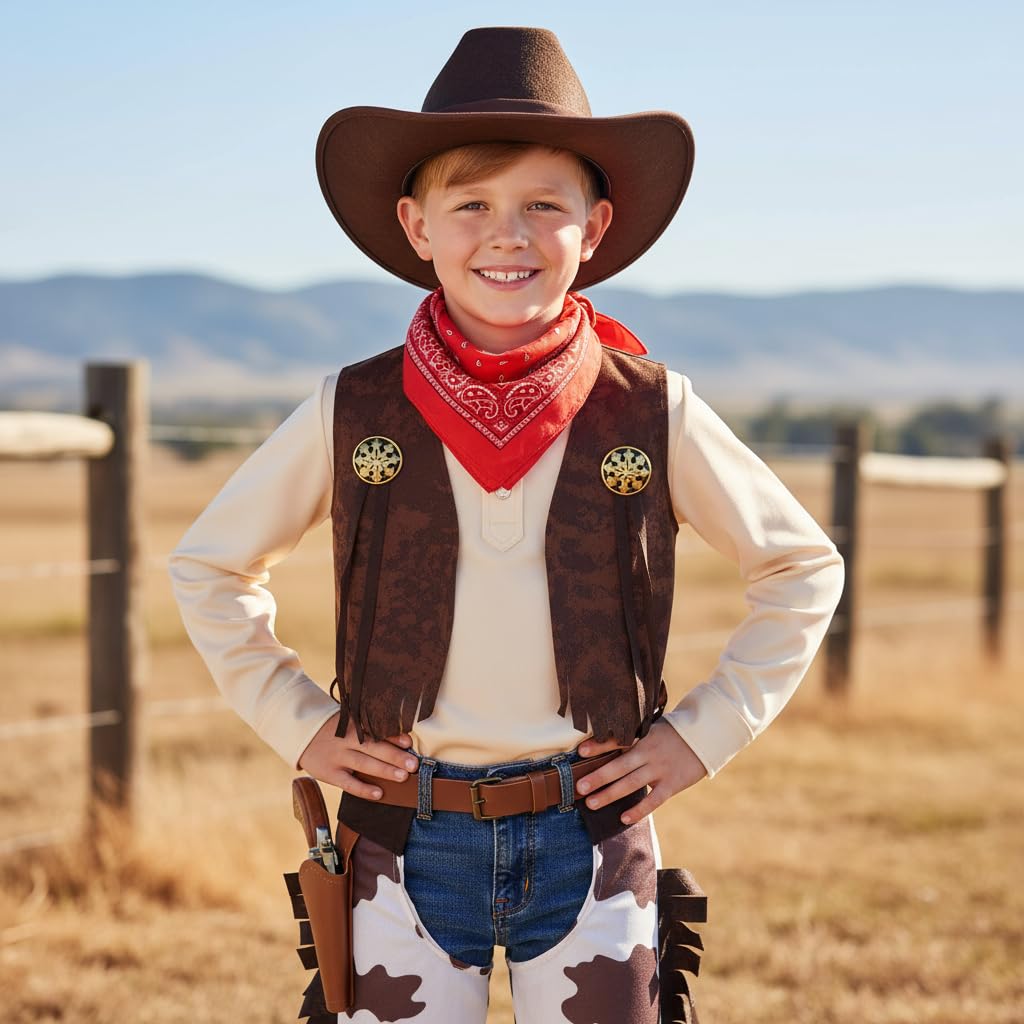 TOGROP full cowboy costume set ready for birthdays and Halloween.