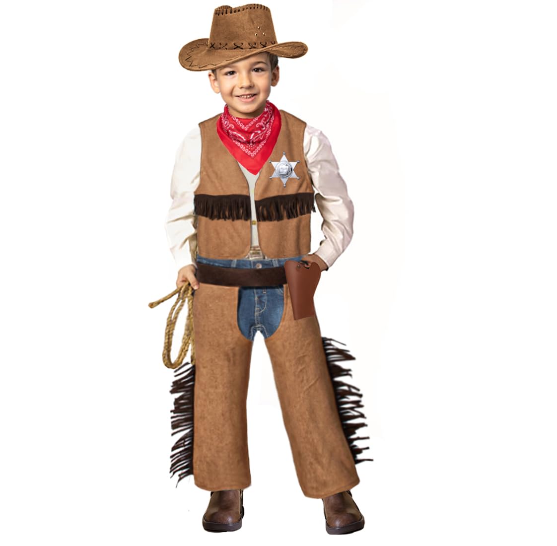 TOGROP cowboy costume trousers complete rugged look for play and parties