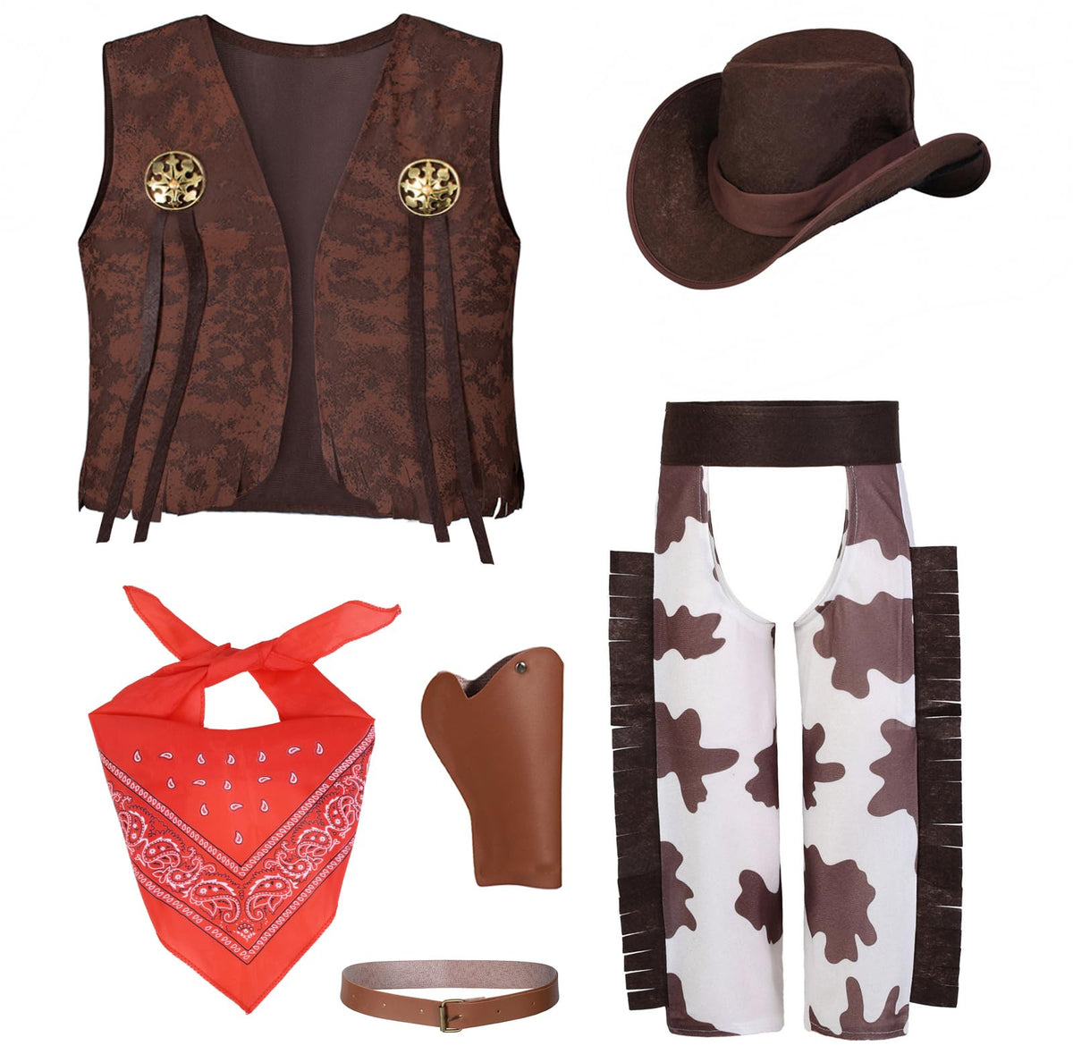 TOGROP cowboy costume vest for boys, comfortable fit for imaginative play.