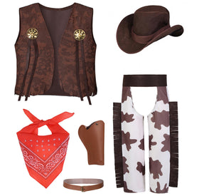 TOGROP cowboy vest for boys, ideal for imaginative western dress-up and parties.
