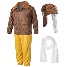 TOGROP Pilot scarf in brown completes the cockpit look and adds neck warmth.