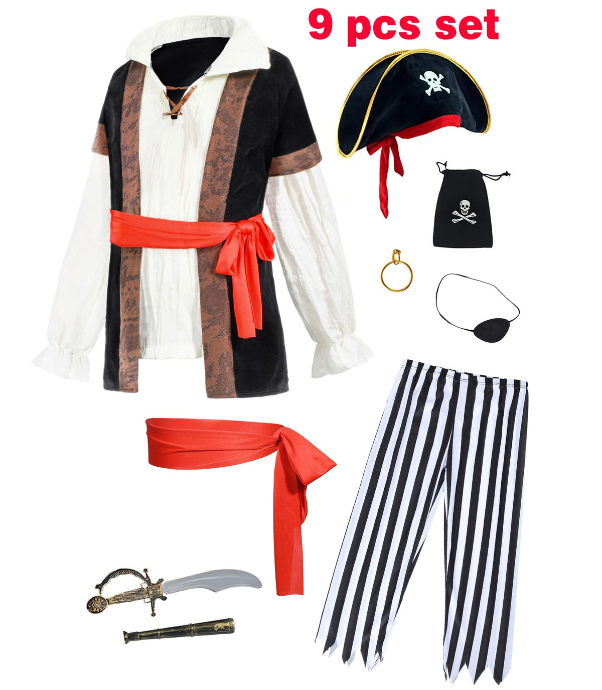 TOGROP pirate costume hat, completes a bold captain look