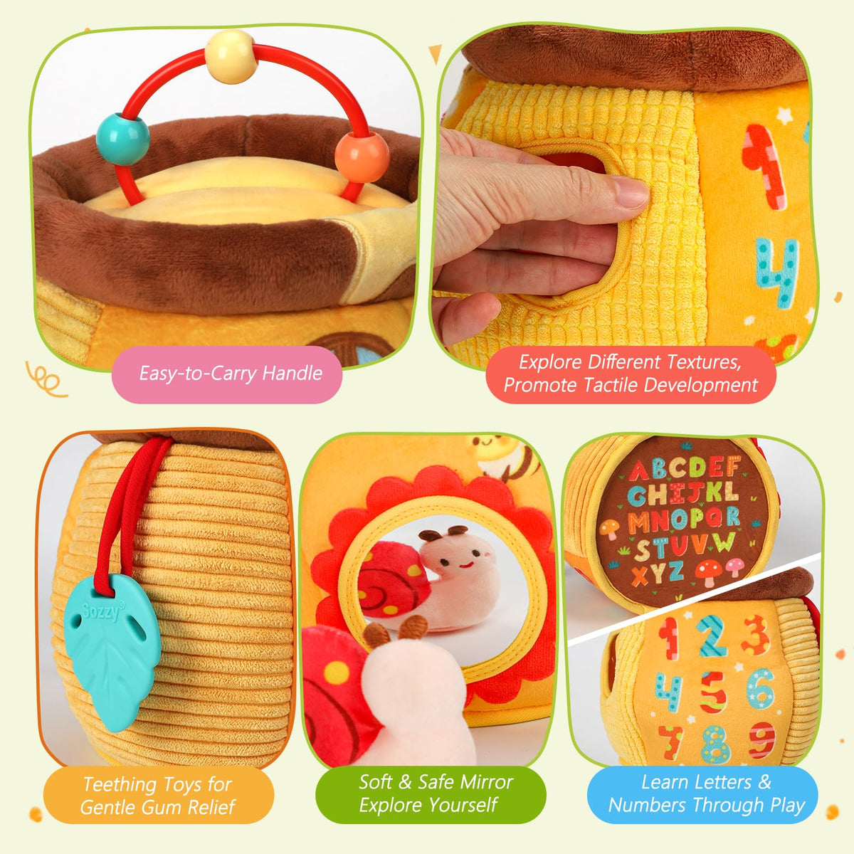 TOHIBEE baby-safe mirror supports self-recognition during play.