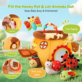 TOHIBEE teether and textures soothe teething during playtime.