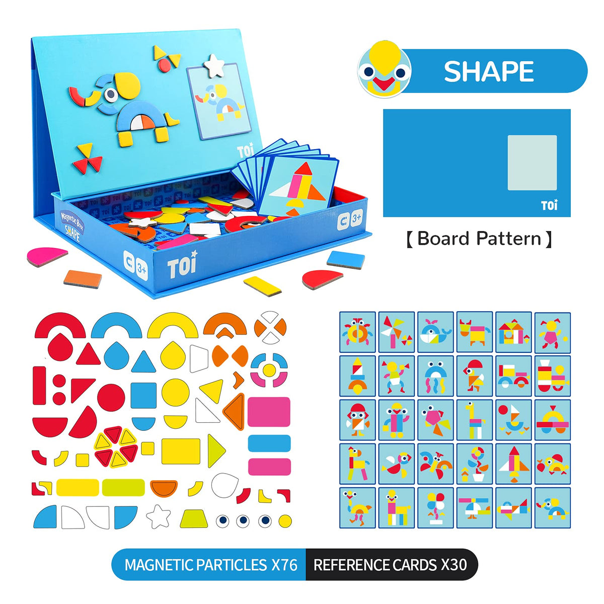 Toi portable magnetic toy box for school or travel