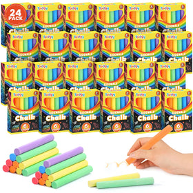 Toidgy mini chalk set 24-boxes, ideal for classroom prizes and party favors.