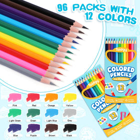 Toidgy 96 packs with 12 colors, ideal for teacher rewards and crafts.