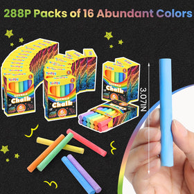 Toidgy chalk sticks 12 per box, bold colors for creative outdoor drawing.