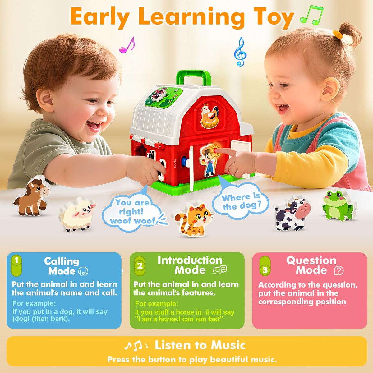 Toidgy day-night gears rotate to teach routines and fine motor skills.