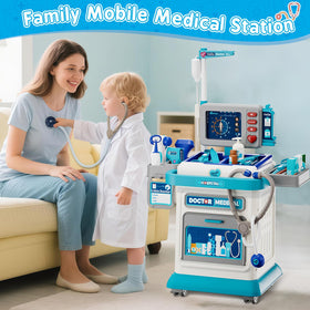 Toidgy Doctor Kit anti-slip wheels provide stable, smooth mobile pretend clinic sessions