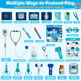 Toidgy Doctor Kit stethoscope for pretend diagnosis and learning body sounds