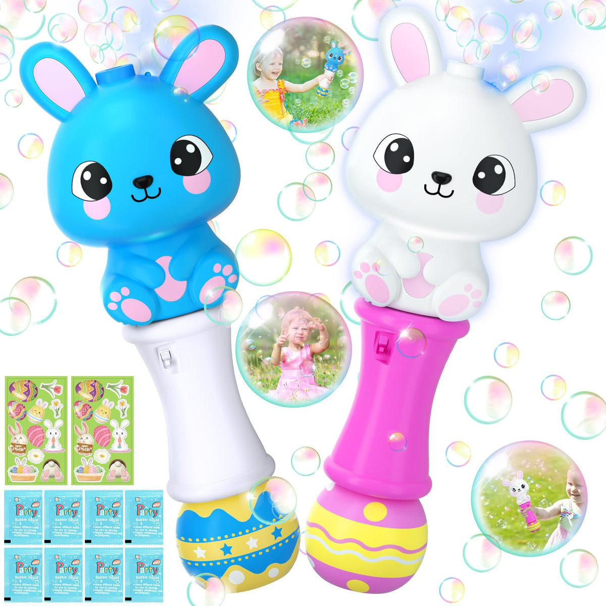 Toidgy Easter Bunny Bubble Wand assembly for lively outdoor play