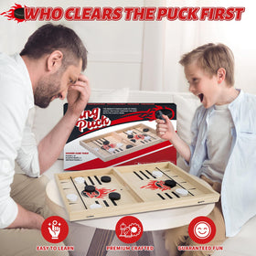 Toidgy wooden board and pucks highlight craftsmanship and durability