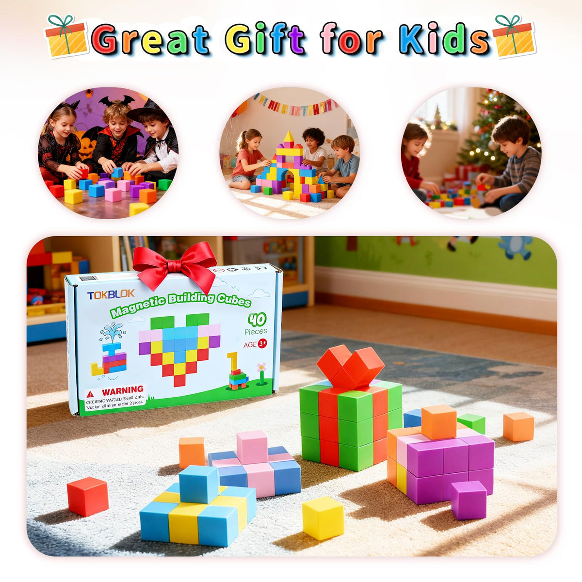 TOKBLOK magnetic blocks invite collaborative parent-child play and storytelling.