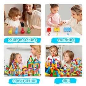 TOKBLOK magnetic sticks building action highlights open-ended play and creative problem solving