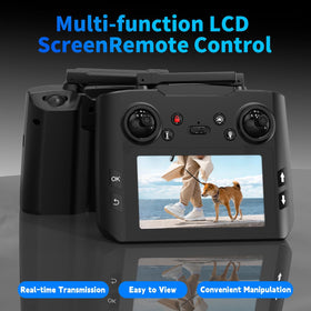 Tolatoyus Drones LCD FPV display shows live footage during flight.