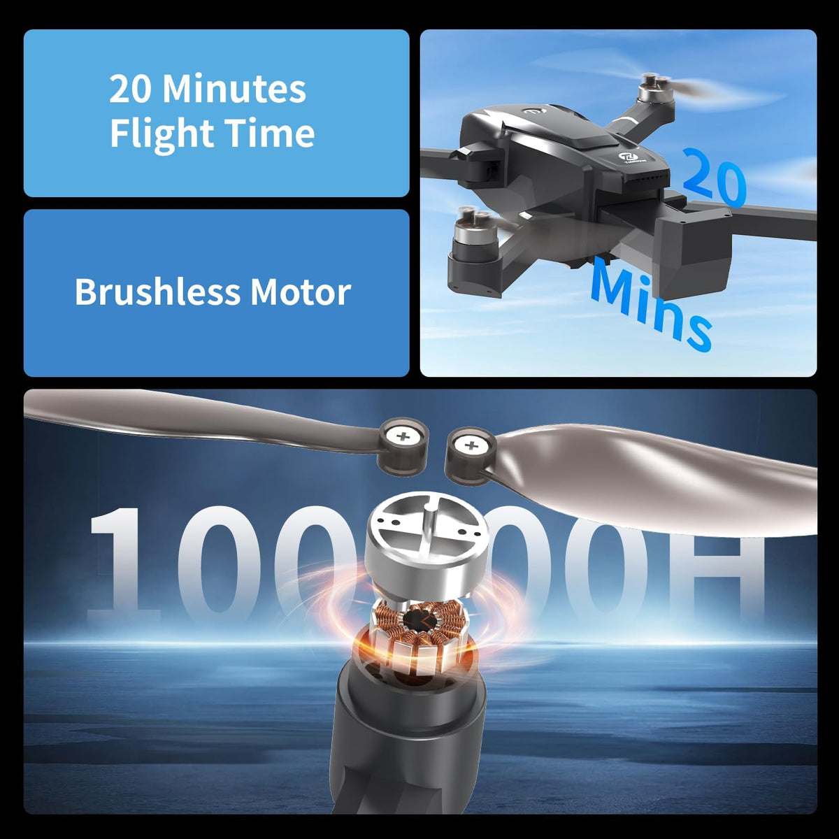 Tolatoyus Drones one-key takeoff aids beginner pilots.