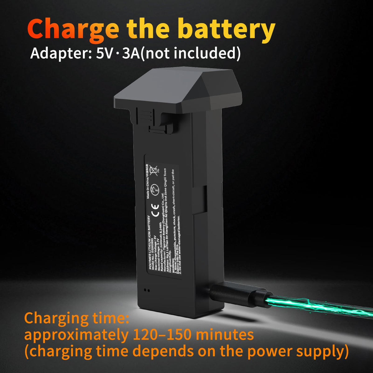 Tolatoyus TL16LCD battery ready for quick plug-and-play flight swaps.