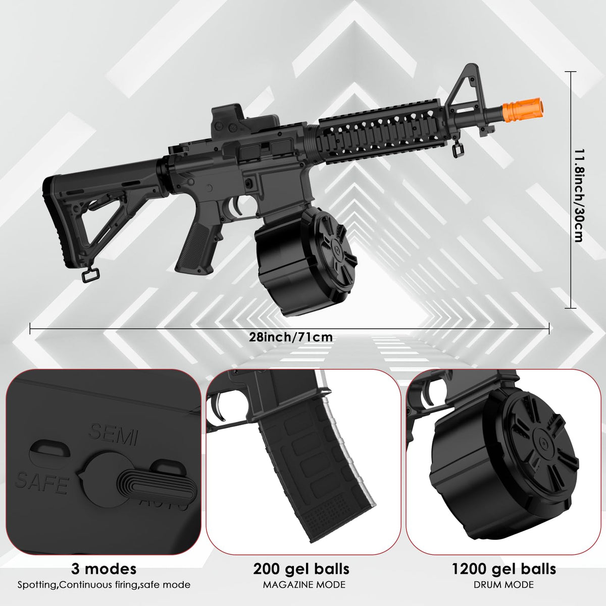 Tomatong gel toy goggles included for safe outdoor battles