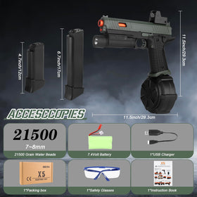 Tomatong Gel Toys X5 drum-hopper enables dynamic shooting in competitions.