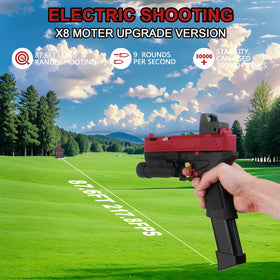 Tomatong X8 gel toy with short hopper for close-quarters fun.